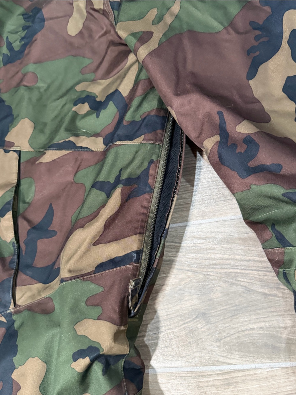 Nike ACG Ski Snow Pants Storm Fit Mens Large Camo Lined Black Vintage Snowboar - Picture 8 of 13